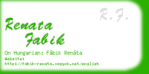 renata fabik business card