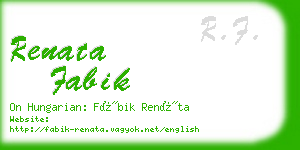 renata fabik business card